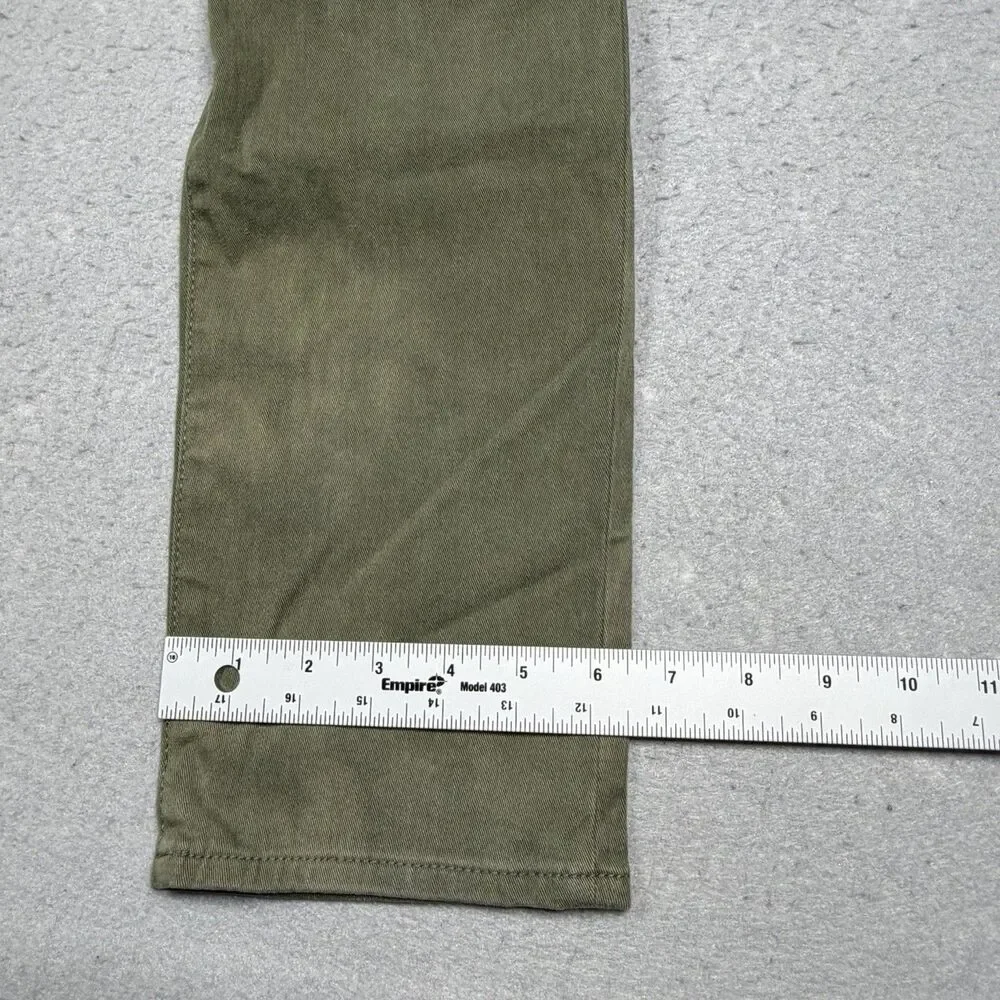 Balmain Paris Biker Moto Jeans Men’s 34 Olive Green Motorcycle Made In Japan